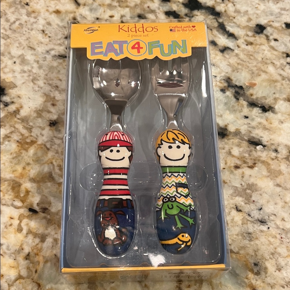 Eat4Fun Kiddos Fork and Spoon Set- New in Box